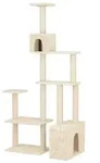 vidaXL Katzennbaum mit Sisal-Kratzs&auml;ulen Creme 177,5 cm - Creme