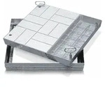 Zarges Schachtabdeckung aus Stahl mit Wanne 450 mm x 450 mm