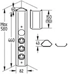 THEBO Energie-Ecks&auml;ule STS 3081 mit 3 Steckpl&auml;tzen und Schalter f&uuml;r...
