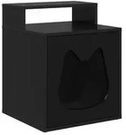 vidaXL Katzenhaus Schwarz 42,5 x 40 x 53,5 cm Holzwerkstoff - Schwarz