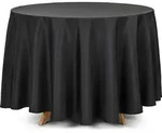 PartyDeco OBRO1-010, Rund, Schwarz, Tischdecke, Drinnen, 230 x 230 cm, 1...