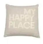 David Fussenegger Kissenh&uuml;lle My Happy Place 50 x 50 cm Filz GRS - Hellgrau