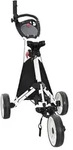 vidaXL Golf-Dolly Schwarz und Wei&szlig; 100 x 69 x 114 cm Aluminium - Schwarz