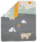 FUSSENEGGER Babydecke Camping 70x90cm grau
