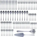 alpina Besteck Set 75‐teilig f&uuml;r 12 Personen &ndash; Edelstahl Besteck Set &ndash; Messer