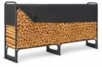 Kaminholzregal Metall 260 x 36 x 117 cm Brennholzregal 400 kg mit Abdeckung -...