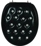 Primaster WC-Sitz mit Strasssteinen Absenkautomatik Soft schwarz - Schwarz
