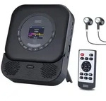 Tragbarer Bluetooth 5.3 CD Player mit Wandhalterung/Ohrh&ouml;rer&Fernbedienung -...