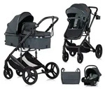 Chipolino Kinderwagen 3 in 1 Amore Babyschale Adapter Wickeltasche Fu&szlig;abdeckung