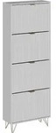 Schuhschrank Vicco Helge Wei&szlig; 60 x 166.7 cm 4 F&auml;cher, Model 54237 - Wei&szlig;