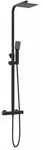 vidaXL Thermostatisches Duschset Schwarz Edelstahl 201 - Schwarz