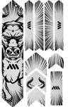 Aufkleber AMS Honeycomb Frame Guard Extra Bull Rahmenschutz Bull schwarz AMSFG2BKBU -