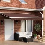 vidaXL Elektrische ausziehbare Markise Braun 5 x 3 m