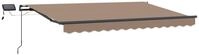 vidaXL Ausziehbare Markise Taupe 450 x 350 cm Stoff und Aluminium
