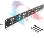 DeLOCK 67414, Abdeckplatte, Eingebauter Ventilator, Metall, Dunkles Grau, 1...
