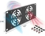 DeLOCK 67432, Abdeckplatte, Eingebauter Ventilator, Metall, Dunkles Grau, 1...