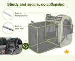 Pecute Hunderucksack Erweiterbar Grau XL Netzfenster/Rucksack f&uuml;r Hunde &...
