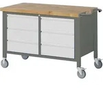 STIER Fahrbare Werkbank Premium mit 6 Schubladen BxTxH 1250x700x880 mm