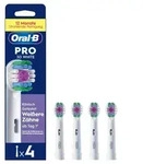 Oral-B Pro 3DWhite Aufsteckb&uuml;rsten, 4 St&uuml;ck - Wei&szlig;