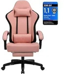 GTPLAYER Gaming Stuhl Stoff, Gaming Sessel mit Taschenfederkissen, ergonomischer
