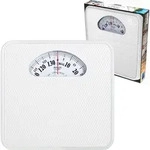 Mechanische Badezimmerwaage Analog Adler 136kg Wei&szlig; Anti-Rutsch