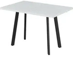Esstisch Vicco Tisko Wei&szlig;/Schwarz 160 x 80 cm mit erweitbarer Tischplatte,...