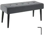 tectake&reg; Sitzbank Glora Belastbarkeit 220 kg, 95 x 38 x 45 cm - Grau