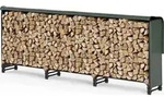 VOUNOT&reg; Kaminholzregal Aussen aus Metall mit wasserdichte Abdeckung, 300x116x36 cm