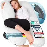 ELONEO Seitenschl&auml;ferkissen mit Bezug, Stillkissen, Schwangerschaftskissen XXL,