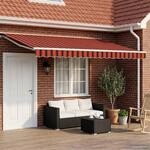 vidaXL Manuell einziehbare Markise Orange, Schwarz und Gelb 4 x 3 m