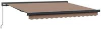 vidaXL Ausziehbare Markise Taupe 450 x 300 cm Leinen und Aluminium