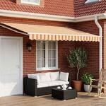 vidaXL Manuelle Gelenkarmmarkise mit LEDs Mehrfarbig 4,5 &times; 3 m