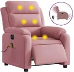 vidaXL Massagesessel Elektrisch Rosa Samt