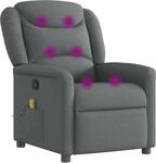vidaXL Massagesessel Dunkelgrau Stoff
