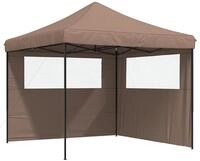 vidaXL Party-Zelt 292 x 292 x 315 cm Braun Oxford-Stoff