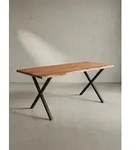Computertisch Massivholz | B&uuml;rotisch mit Baumkante | Schreibtisch Home Office 