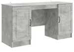 vidaXL Schreibtisch Betongrau 142,5 x 50 x 75 cm Holzwerkstoff - Grau