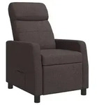 vidaXL Liegesessel Dunkelbraun Stoff - Braun