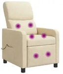 vidaXL Liegesessel Creme Stoff - Creme