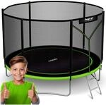 Neo-Sport Gartentrampolin (312 cm) mit Sicherheitsnetz und Leiter