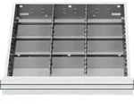 STIER Schubladeneinteilung Metalleinteilung BLH 150/175 mm Innenma&szlig; 500x450 mm...