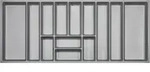 ORGA-BOX III Besteckeins&auml;tze Tiefe 473 mm, H&ouml;he 50,5 mm silbergrau