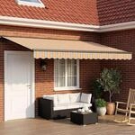 vidaXL Manueller Markisenrahmen mit LEDs 4,5 &times; 3 m