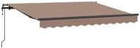 vidaXL Ausziehbare Markise Taupe 400 x 350 cm Stoff und Aluminium