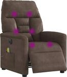 vidaXL Massagesessel Elektrisch Braun Mikrofasergewebe