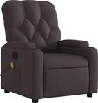 vidaXL Massagesessel Dunkelbraun Stoff