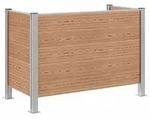 vidaXL M&uuml;lltonnenzaun Braun 161 x 85 x 115 cm Aluminium und WPC - Braun