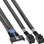 InLine MCIO cable, MCIO x8 to 2x MiniSAS-HD SFF-8643, 0.75 m, 0,75 m, MCIO x8