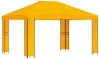 vidaXL Pavillon 4 x 3 m Gelb Polyester und Stahl 190 gsm
