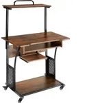 tectake&reg; Schreibtisch Fife 80 x 65,5 x 130,5 cm - Dunkelbraun